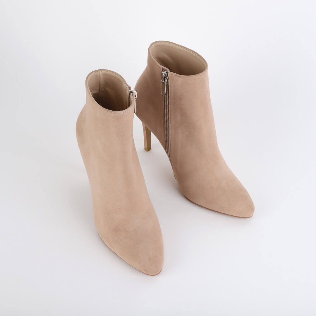 *UK size 13 - OSCAR - beige suede, 9cm heels