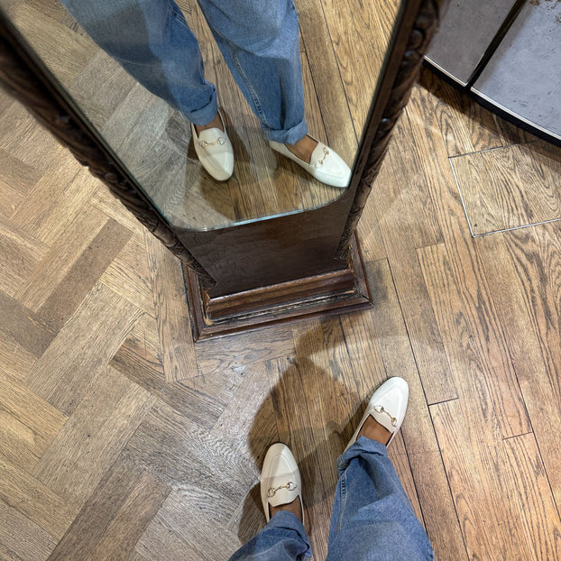 *ROCHELLE IVORY - leather loafers