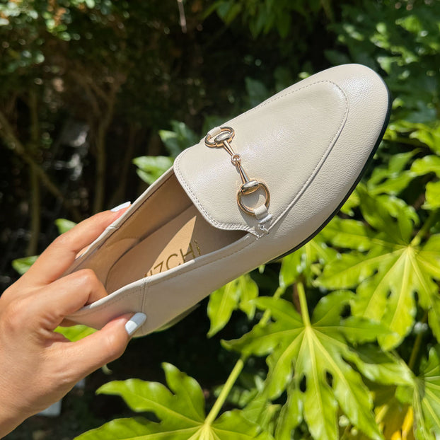 *ROCHELLE IVORY - leather loafers