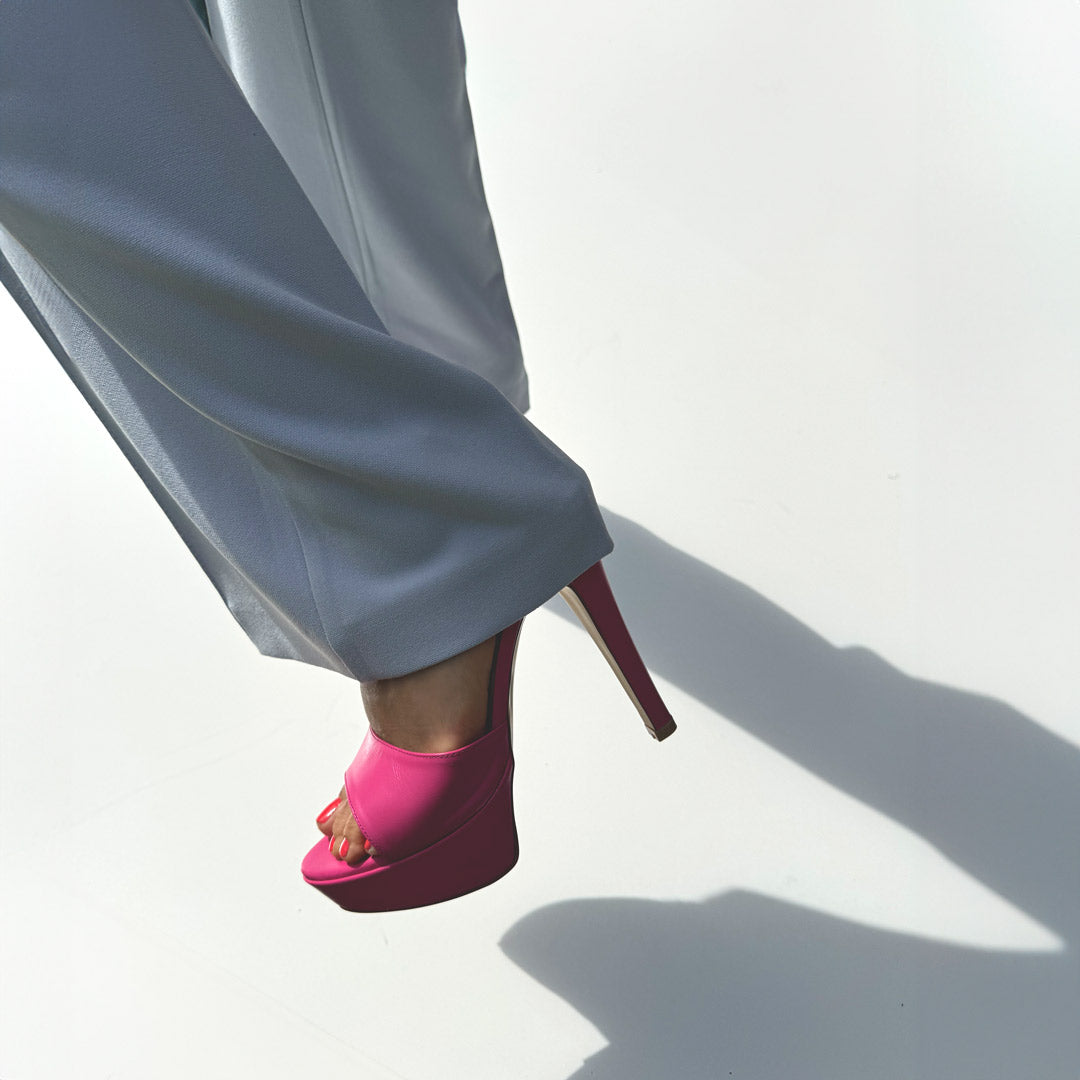 *UK size 2.5 - AMBIKA - hot pink, 12/3.5cm heels