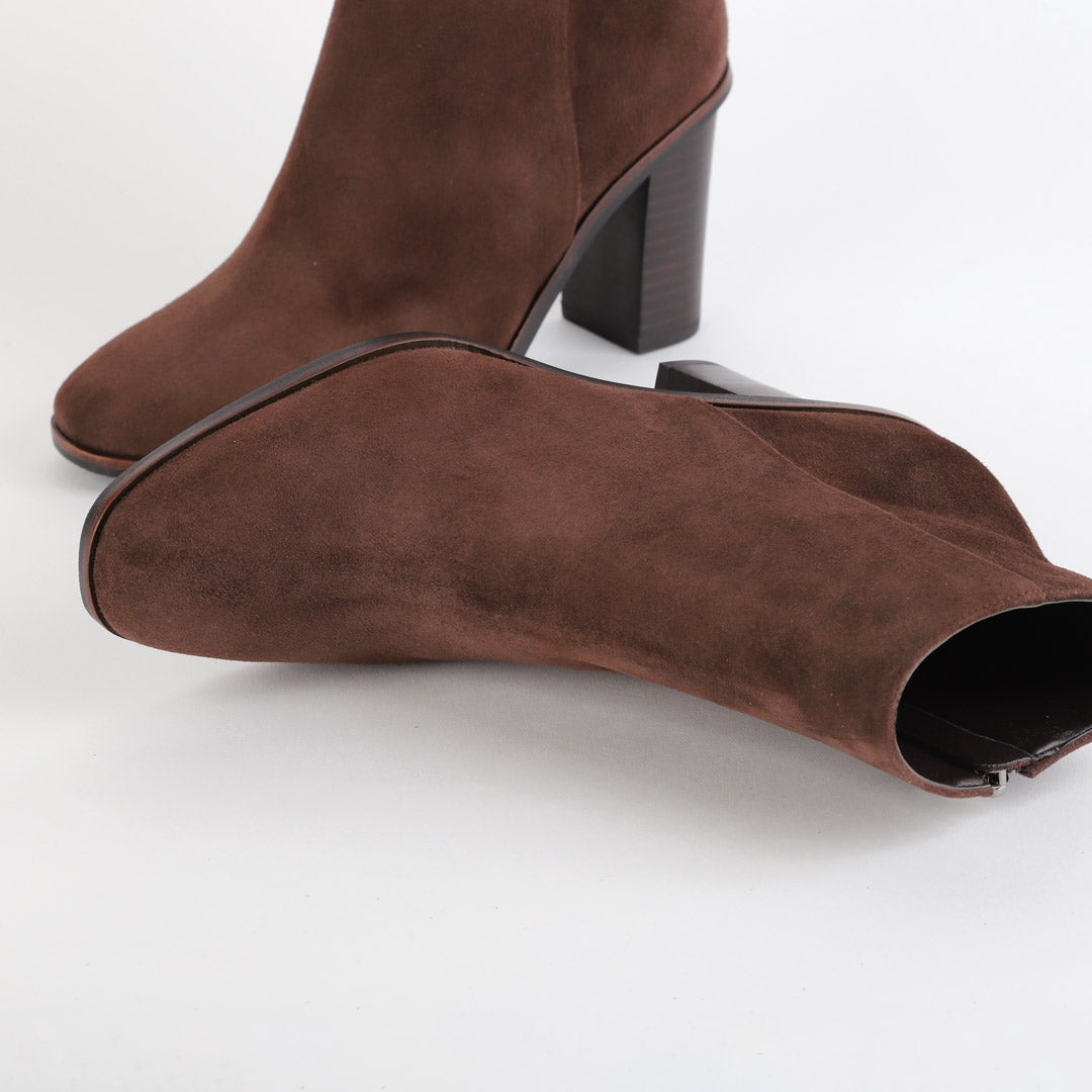 CHANNI - chunky heel suede ankle boots