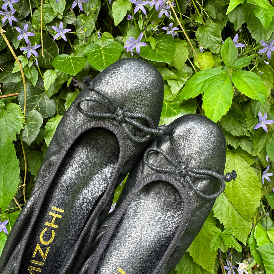 *ANAIS - black soft leather ballet pump