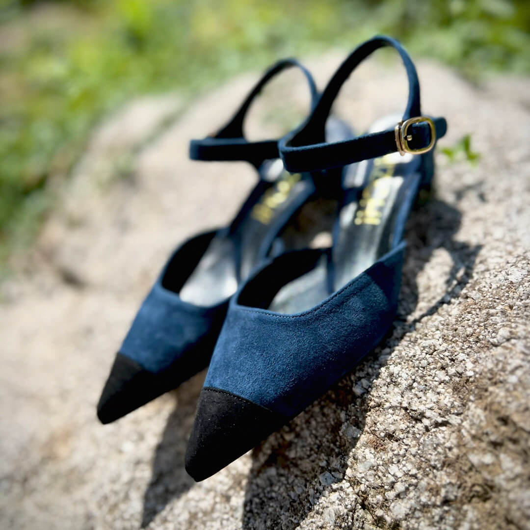 *UK size 3 - KALMA - grey suede, 3.5cm heels