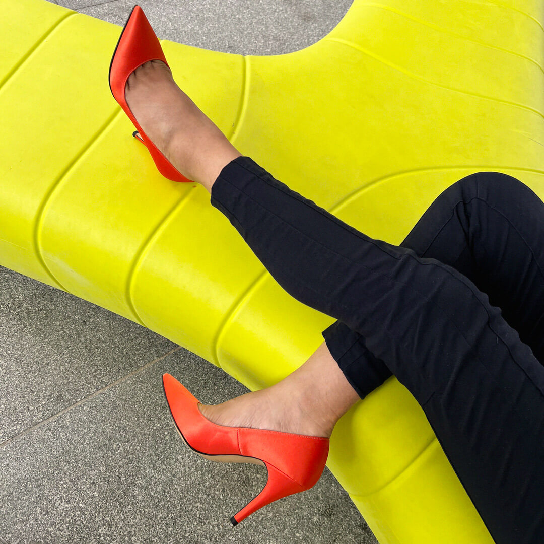 Petite Size Classic Satin Pumps. UK 1