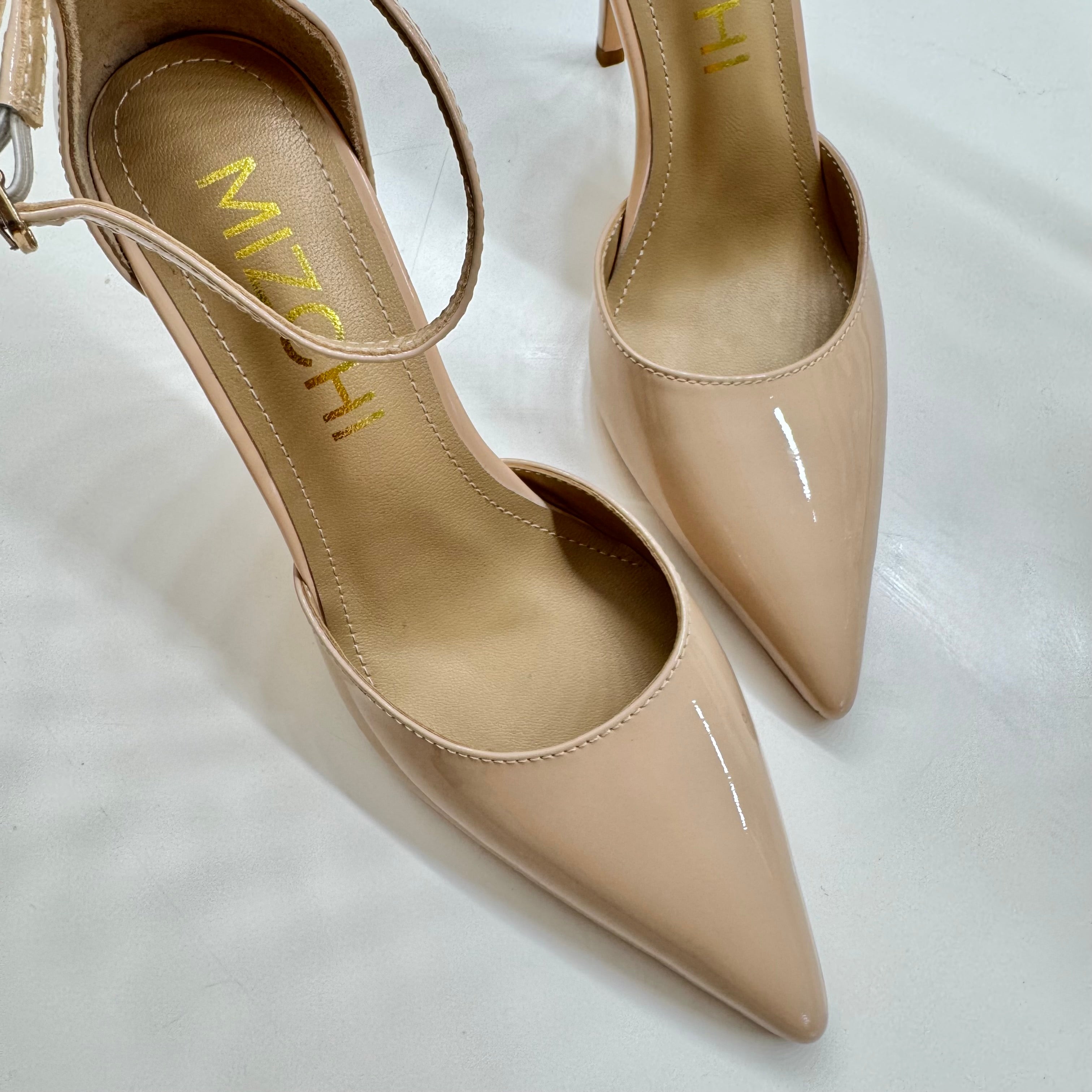 *BIANCA  BEIGE - classic ankle strap pumps