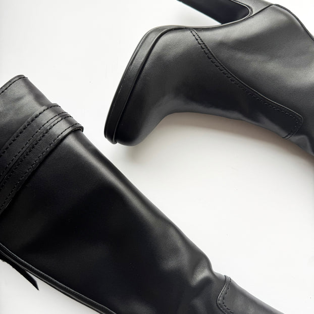 *CHICAGO BLACK - leather knee boots