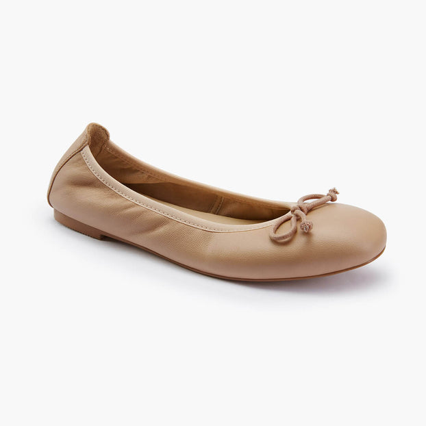 *ANAIS - beige soft leather ballet pump