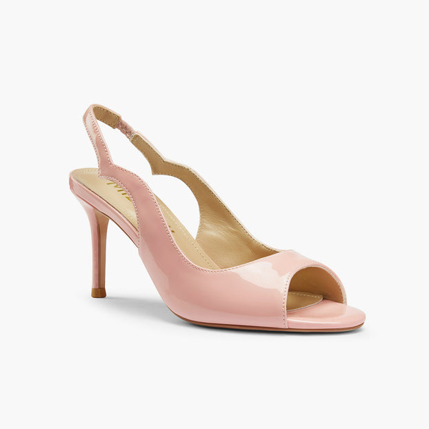 *ANGELIKA PINK PATENT - open toe slingback