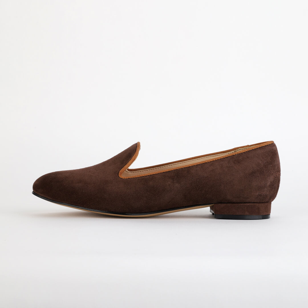 *UK size 2.5 - ANNABELLE - navy suede, 1.5cm heels
