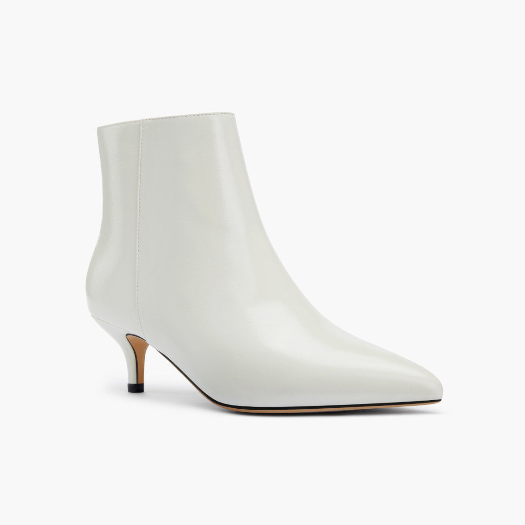 BRANDA 50 - white leather ankle boots