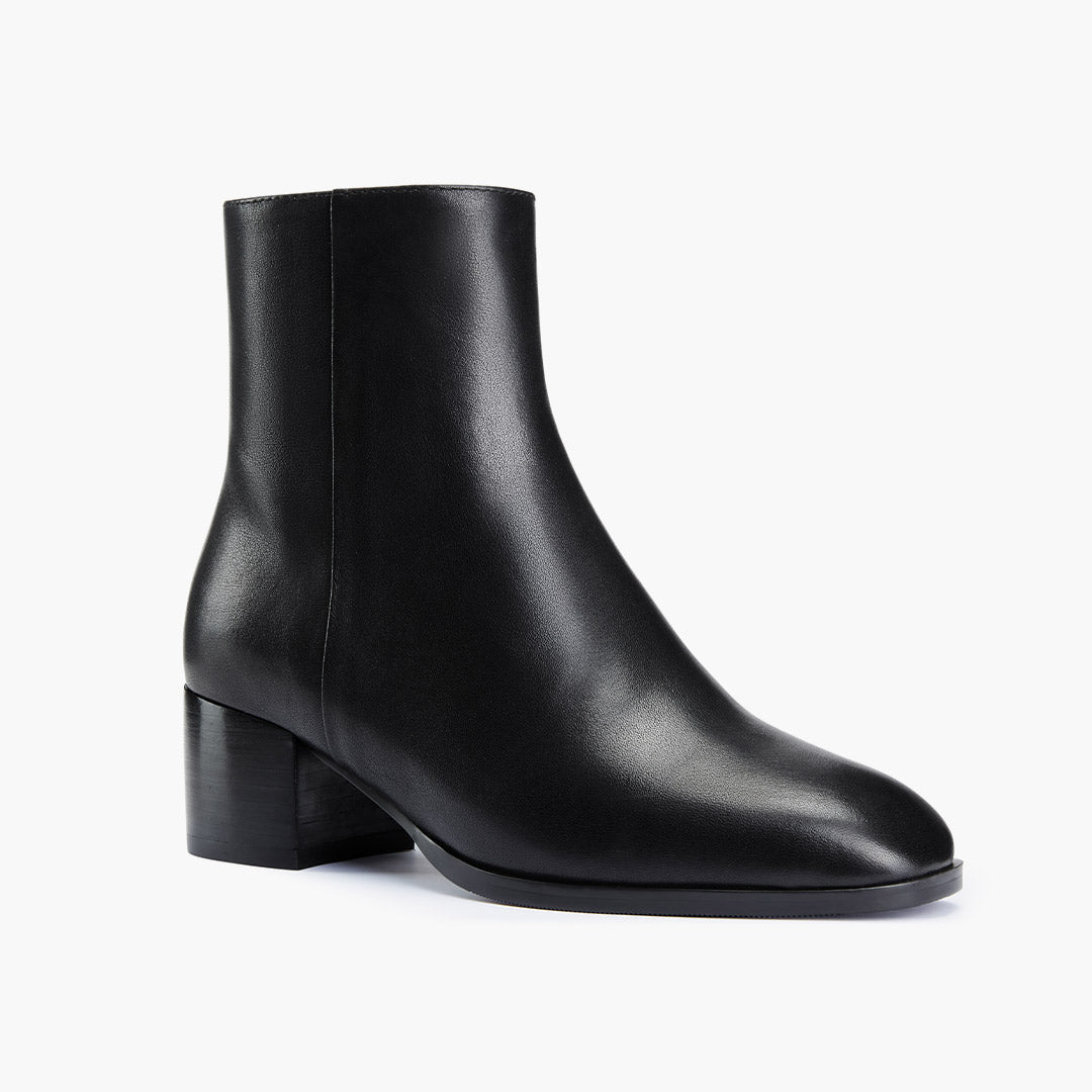 BELGO 45 - black leather ankle boot