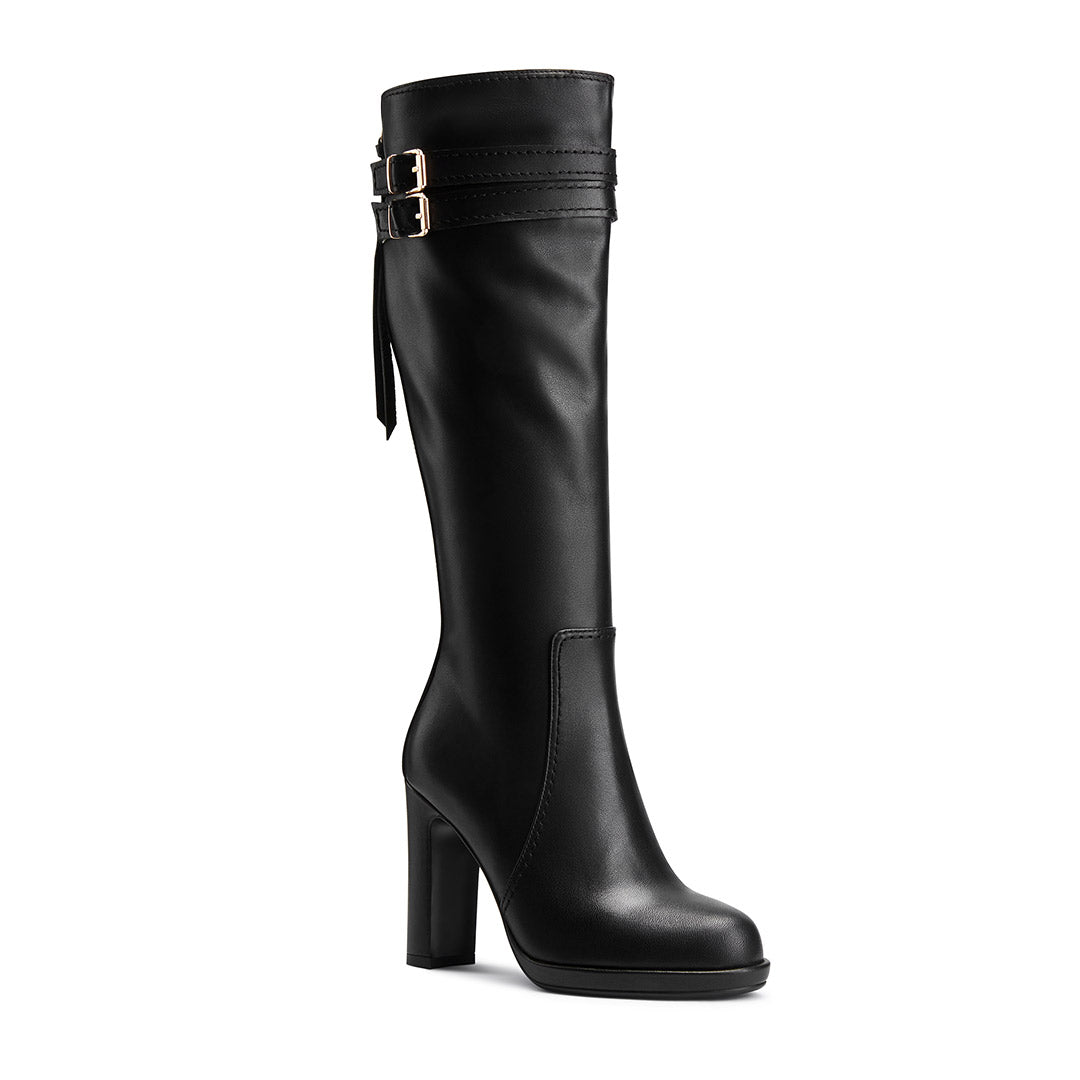 *CHICAGO BLACK - leather knee boots