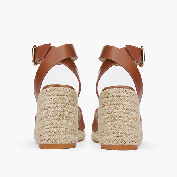 Ele Mare - Espadrilles Leather Wedge Sandals