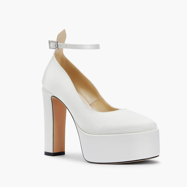 FABB - ivory satin high platform