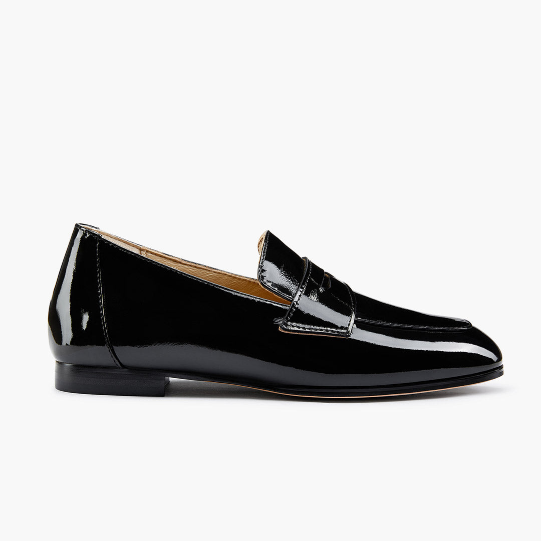 Farrah Black - Leather Loafers
