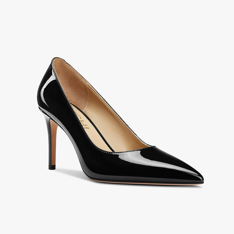 Pretty Pumps Petite Size Black Patent Classic Party Pumps by MIZCHI Pretty Small Shoes