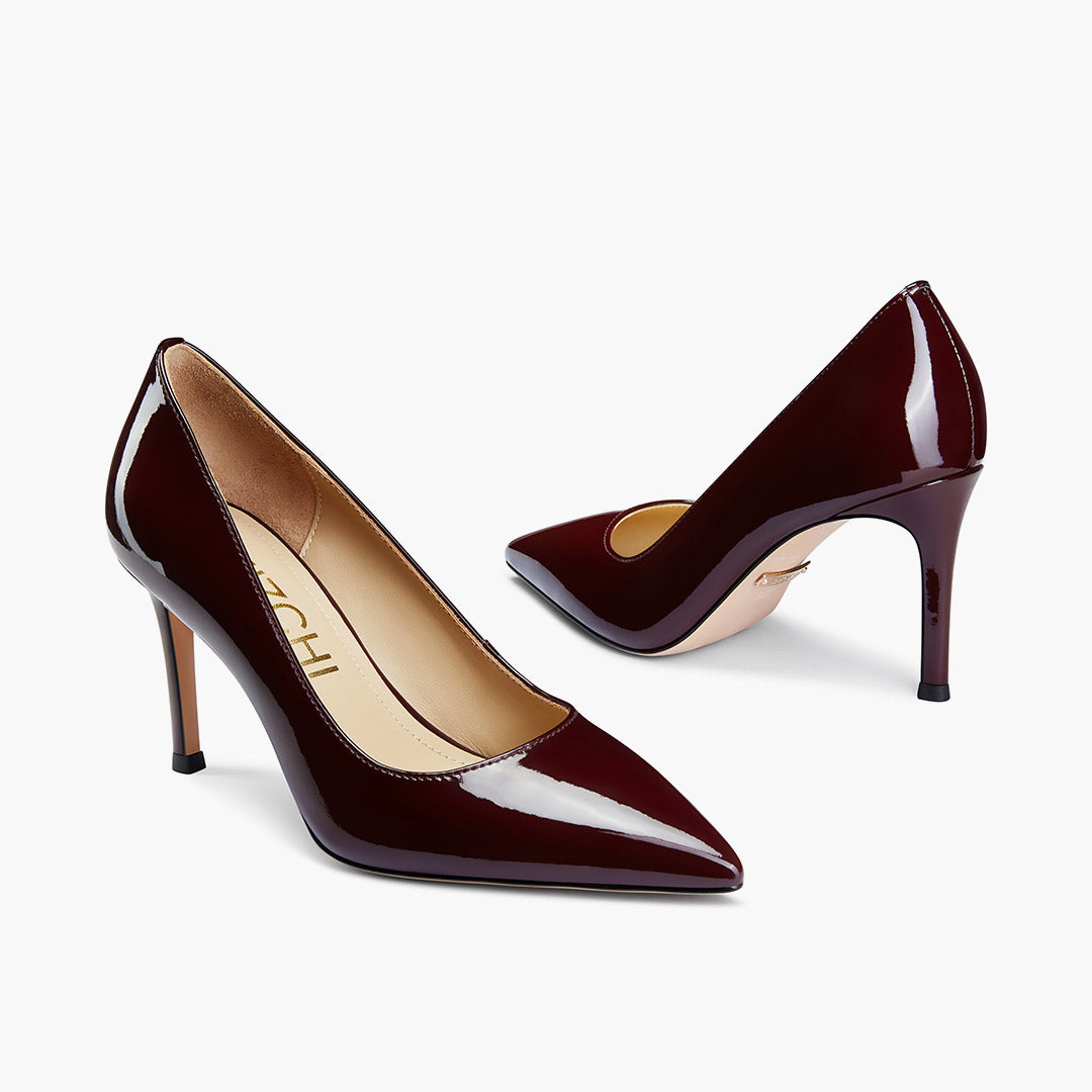 Pretty Pumps Petite Size Wine Patent Classic Party Pumps by MIZCHI Pretty Small Shoes