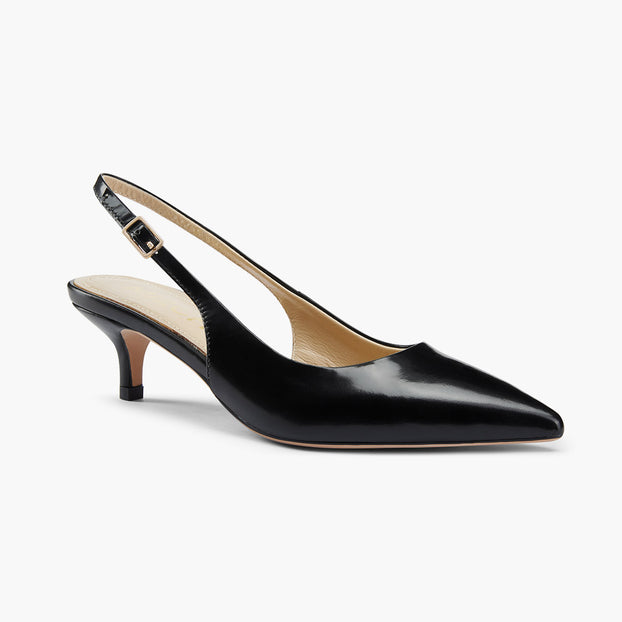 *Lena 45 - black leather slingback