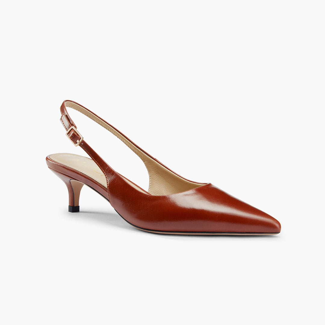 Lena 45 - brown leather slingback