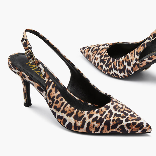 Lena 75 Leopard - Slingback Pumps