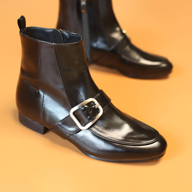UK 2 Petite Black Ankle Boots
