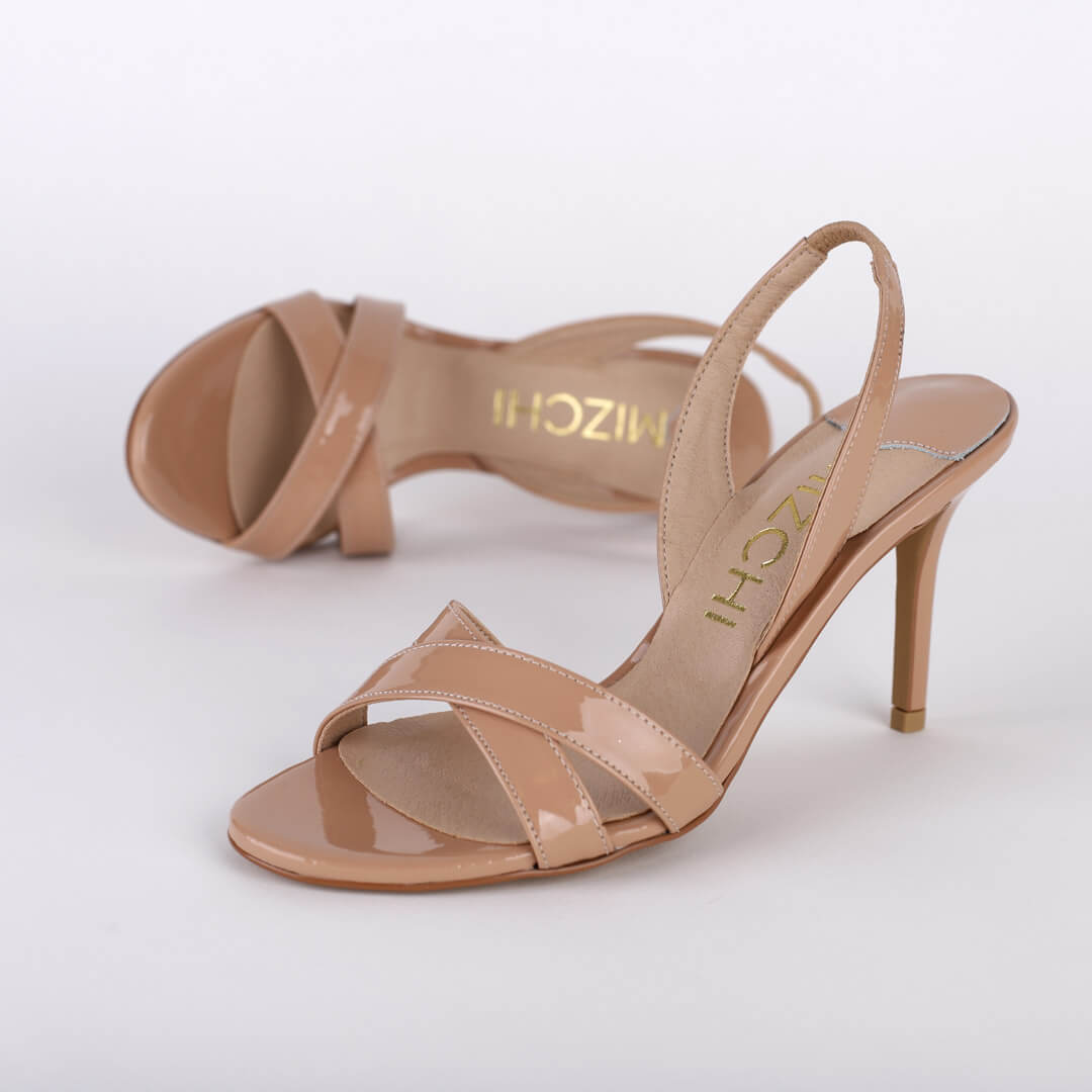 *UK size 2 - TWIGGY - beige, 8cm heels