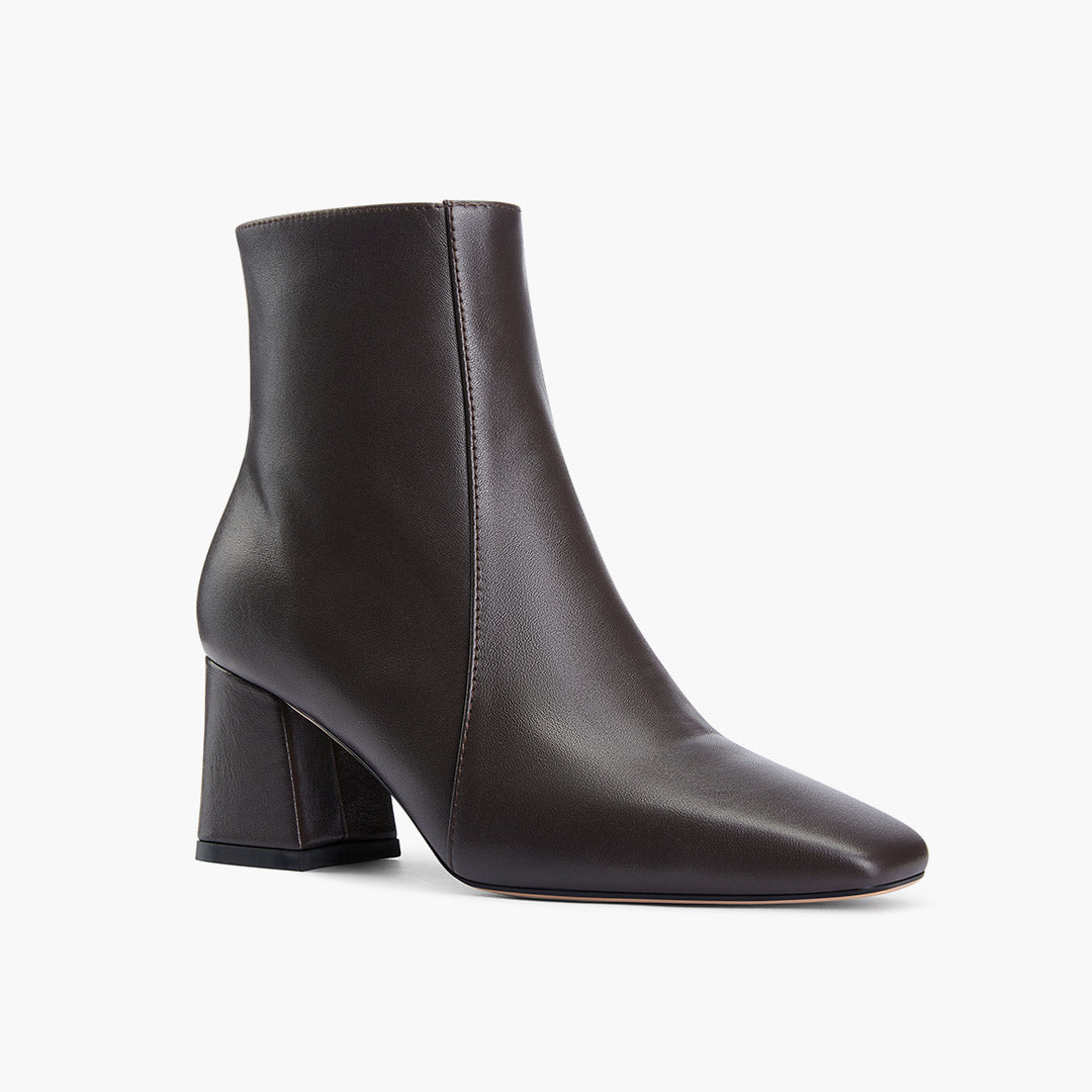 ROXANNE BROWN LEATHER - ankle boots