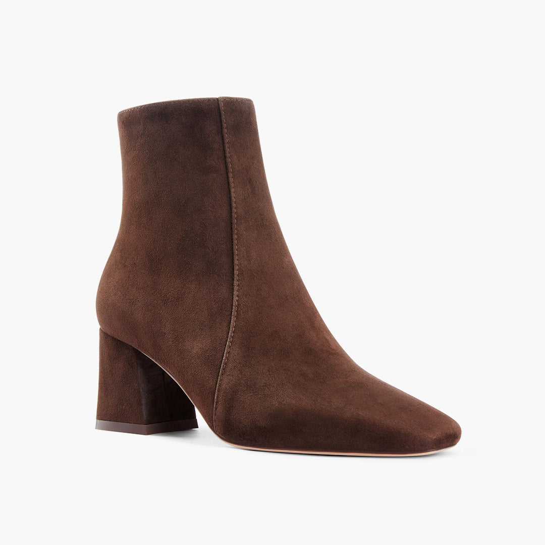 ROXANNE BROWN SUEDE - leather ankle boots