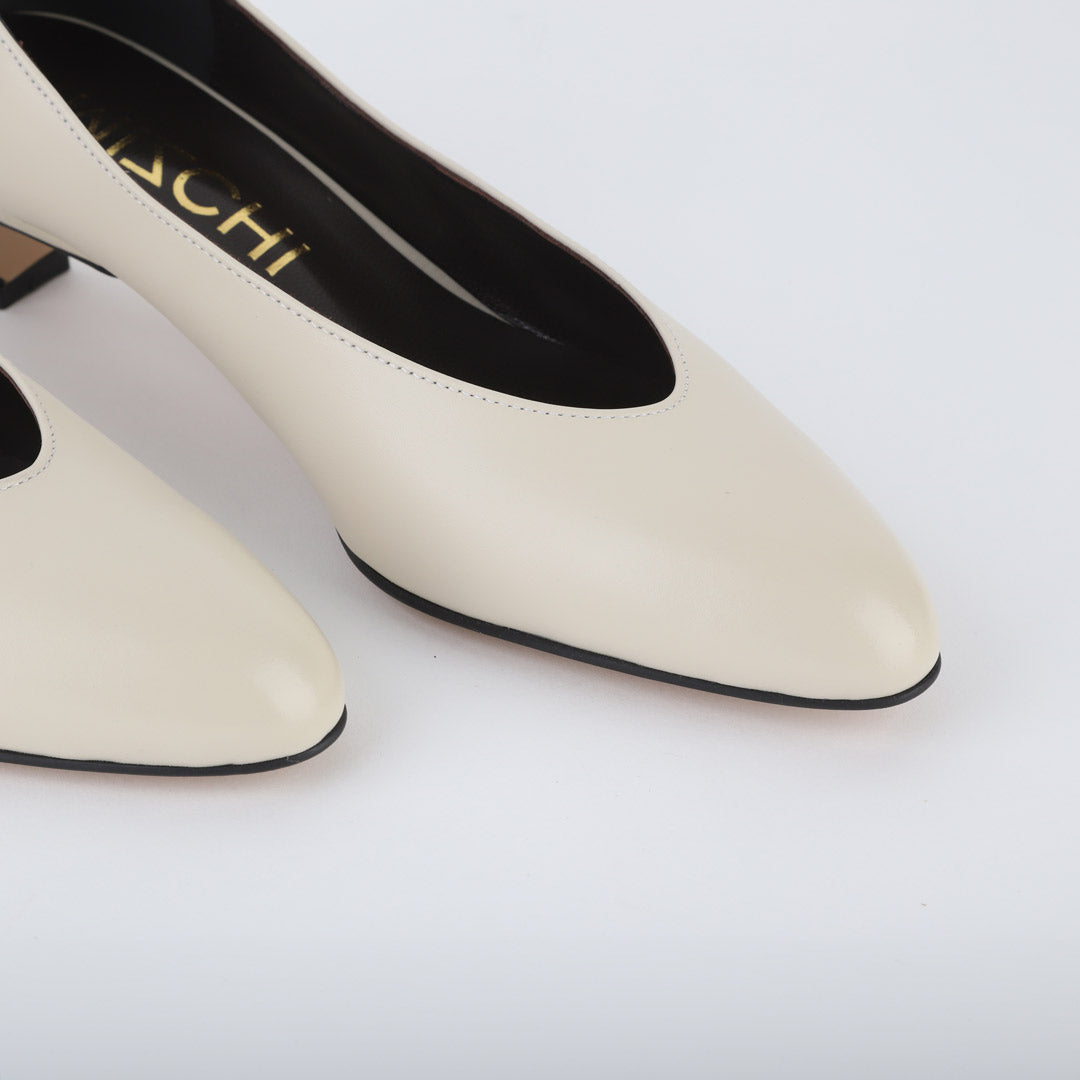 *UK size 2 - LULIA - ivory, 4cm heels