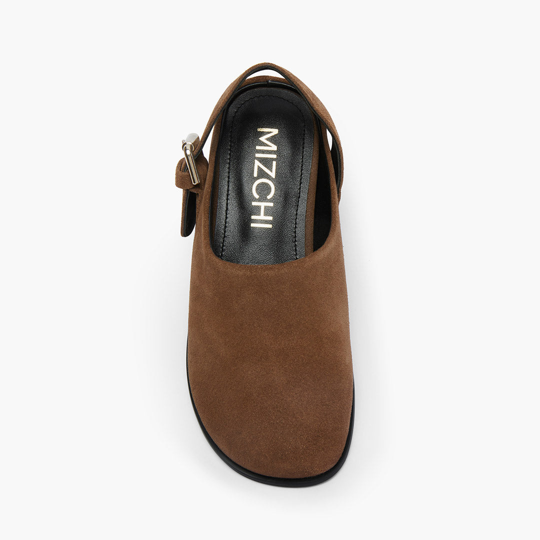 ADORO - Brown Suede Clogs