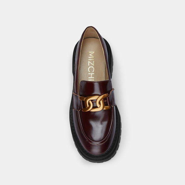 *ALCOR BROWN - flatform leather brogue