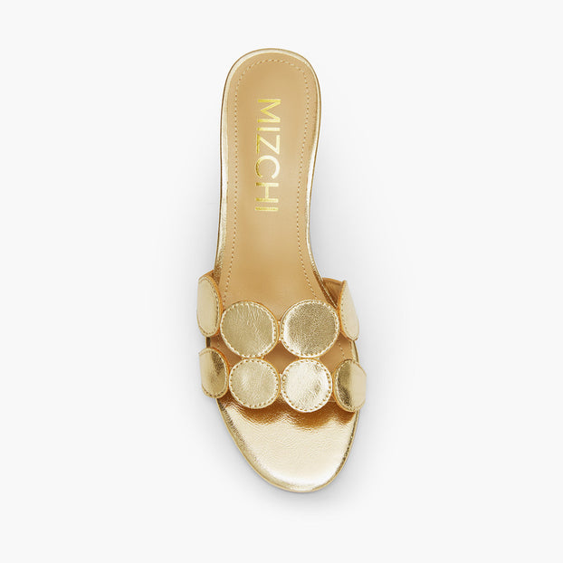 *ALLEGRA GOLD  - leather mule