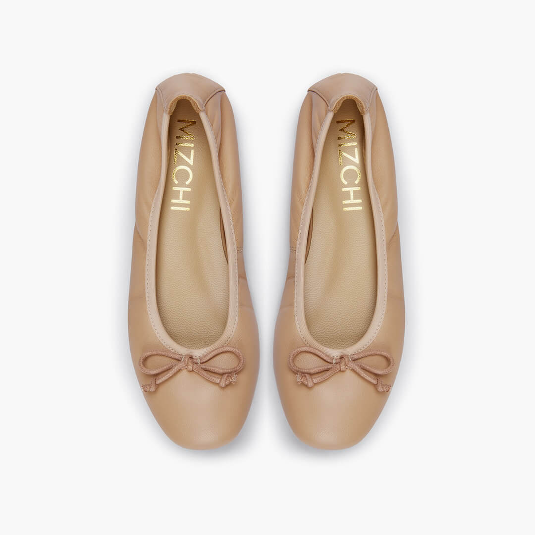 *ANAIS - beige soft leather ballet pump