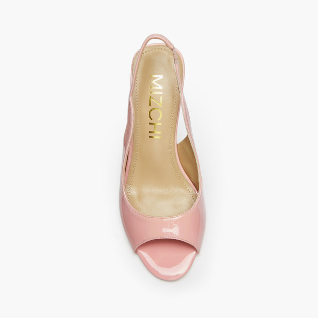 *ANGELIKA PINK PATENT - open toe slingback