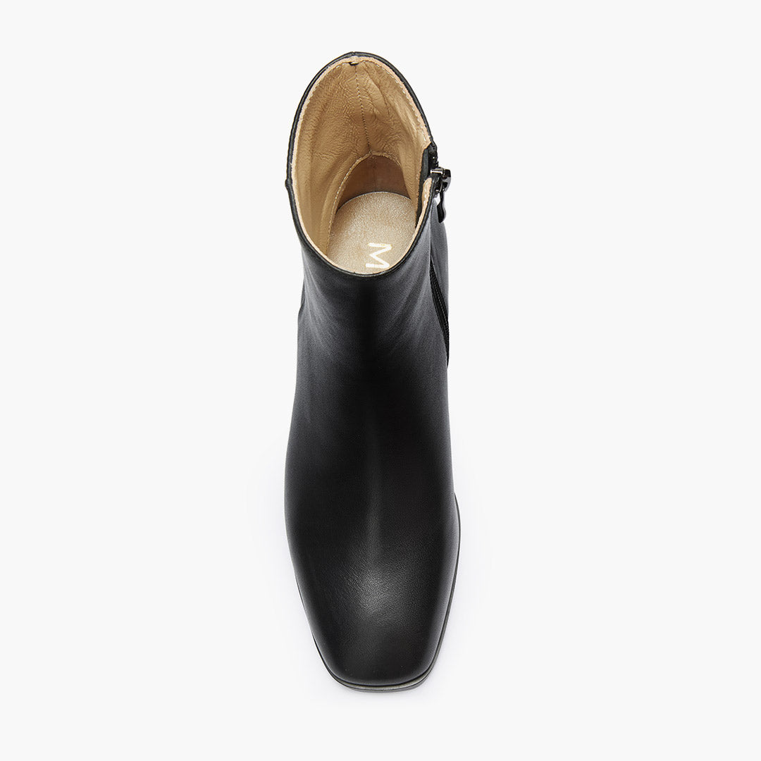 BELGO 45 - black leather ankle boot