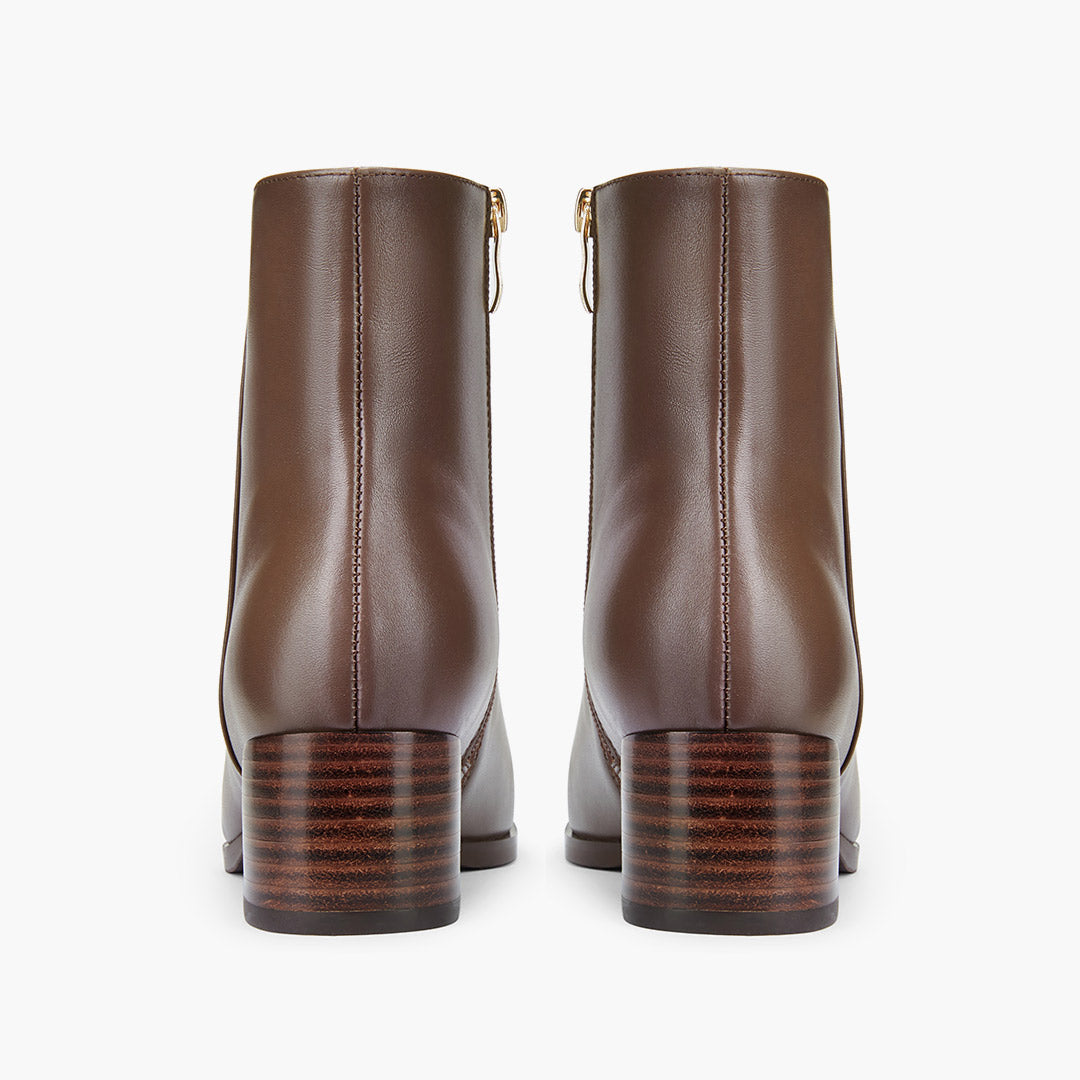 BELGO 45 - brown leather ankle boot
