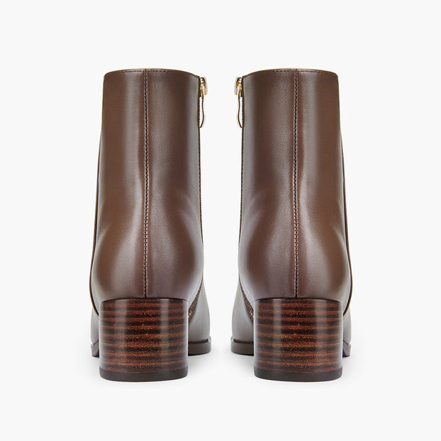BELGO 45 - brown leather ankle boot