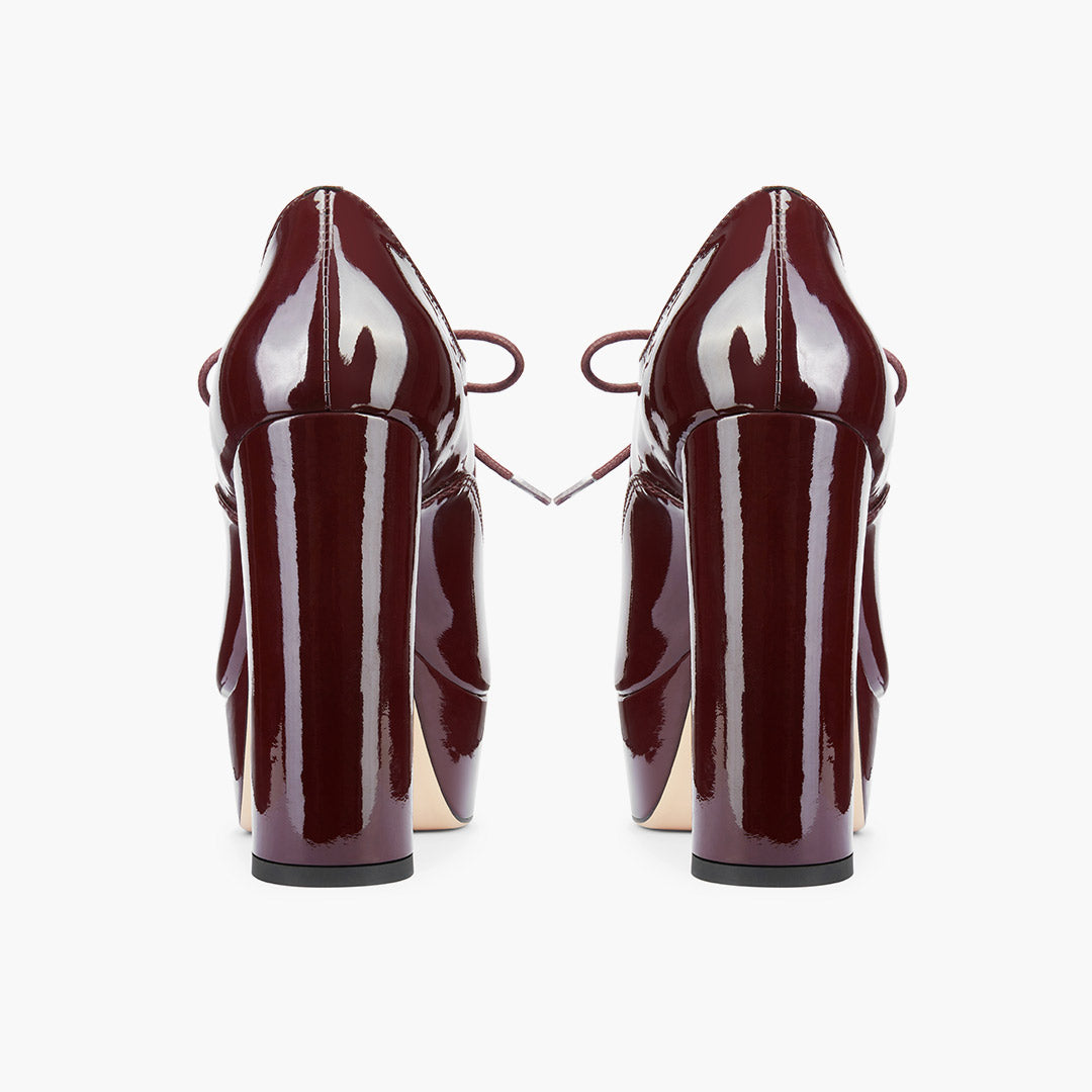 BORGHONA WINE - lace up platform heels