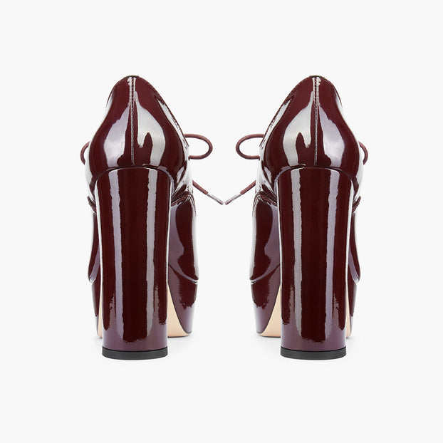 BORGHONA WINE - lace up platform heels