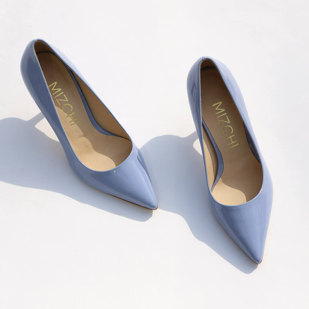 ELDORADO - blue patent pumps