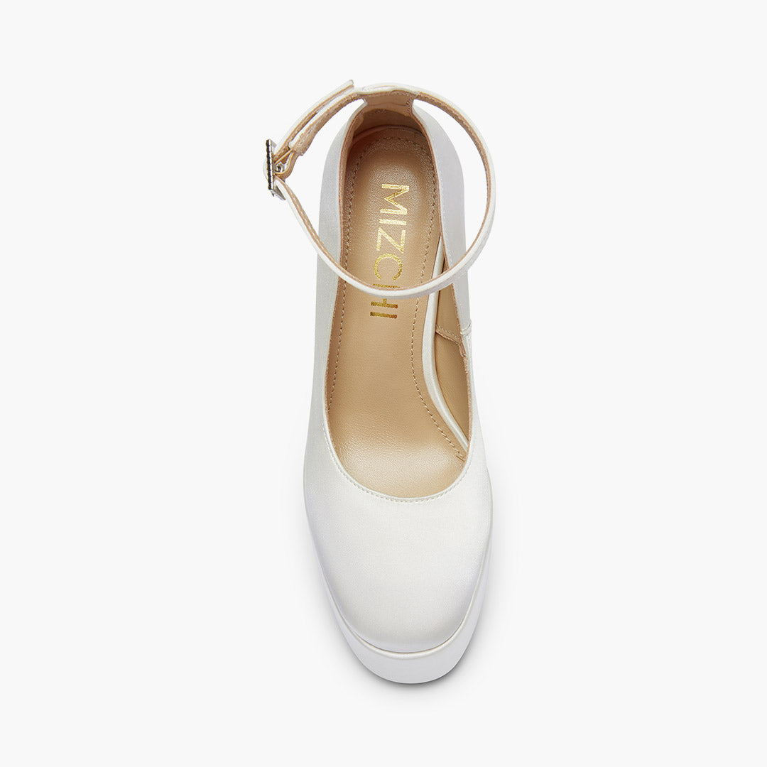 FABB - ivory satin high platform