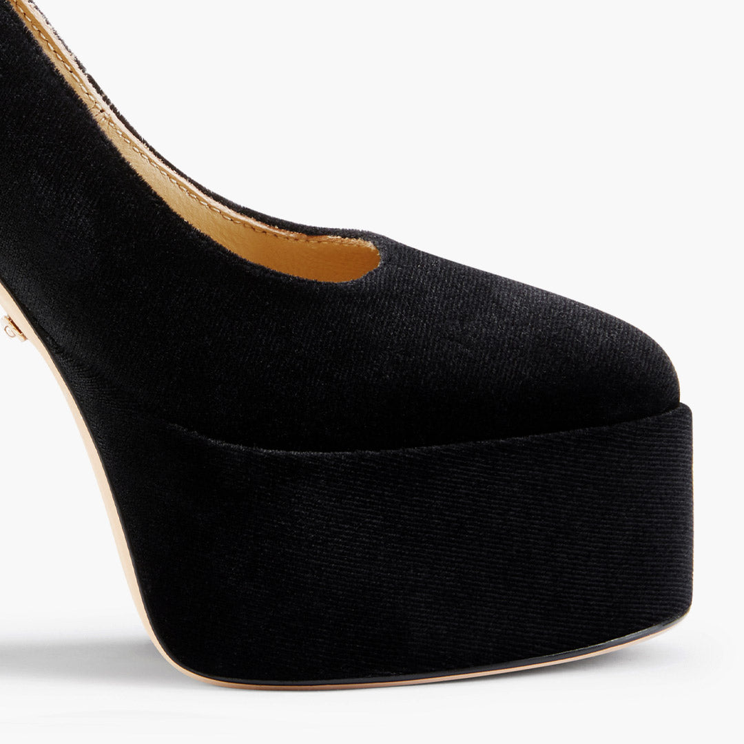 FABB - black patent high platform