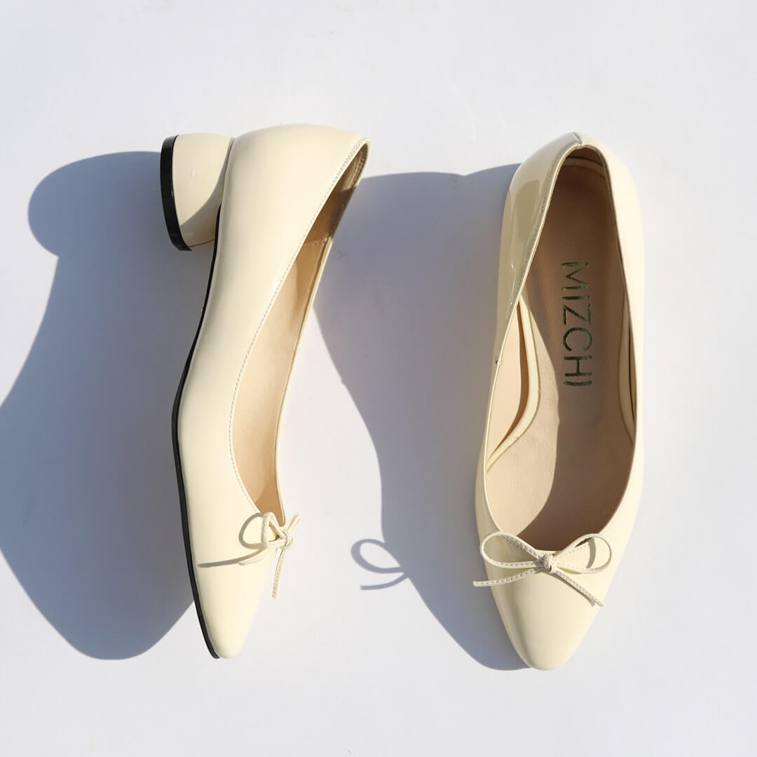 NEW HENRIETTA - patent chunky heel ballerina