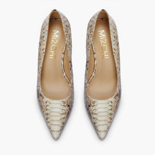 *KAYTE PYTHON - snake effect classic pumps