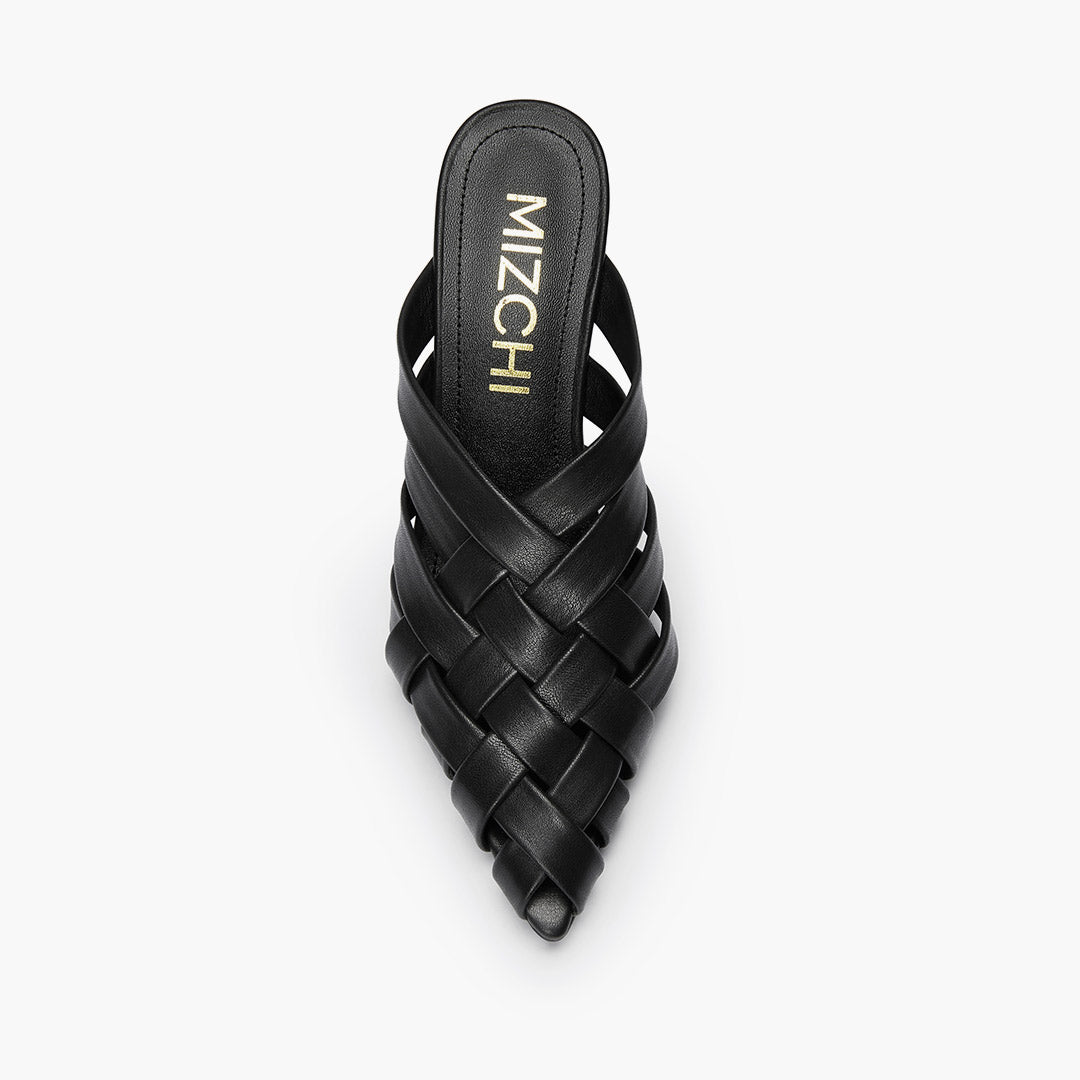 Kloss Black - Leather Wedge
