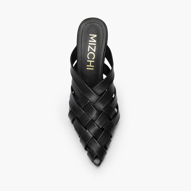 Kloss Black - Leather Wedge