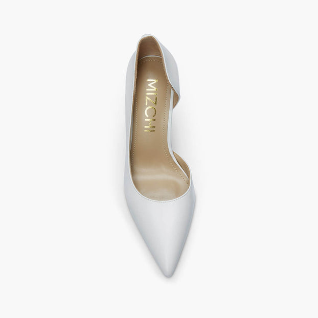 *LALITA WHITE  - d'orsay cut heels