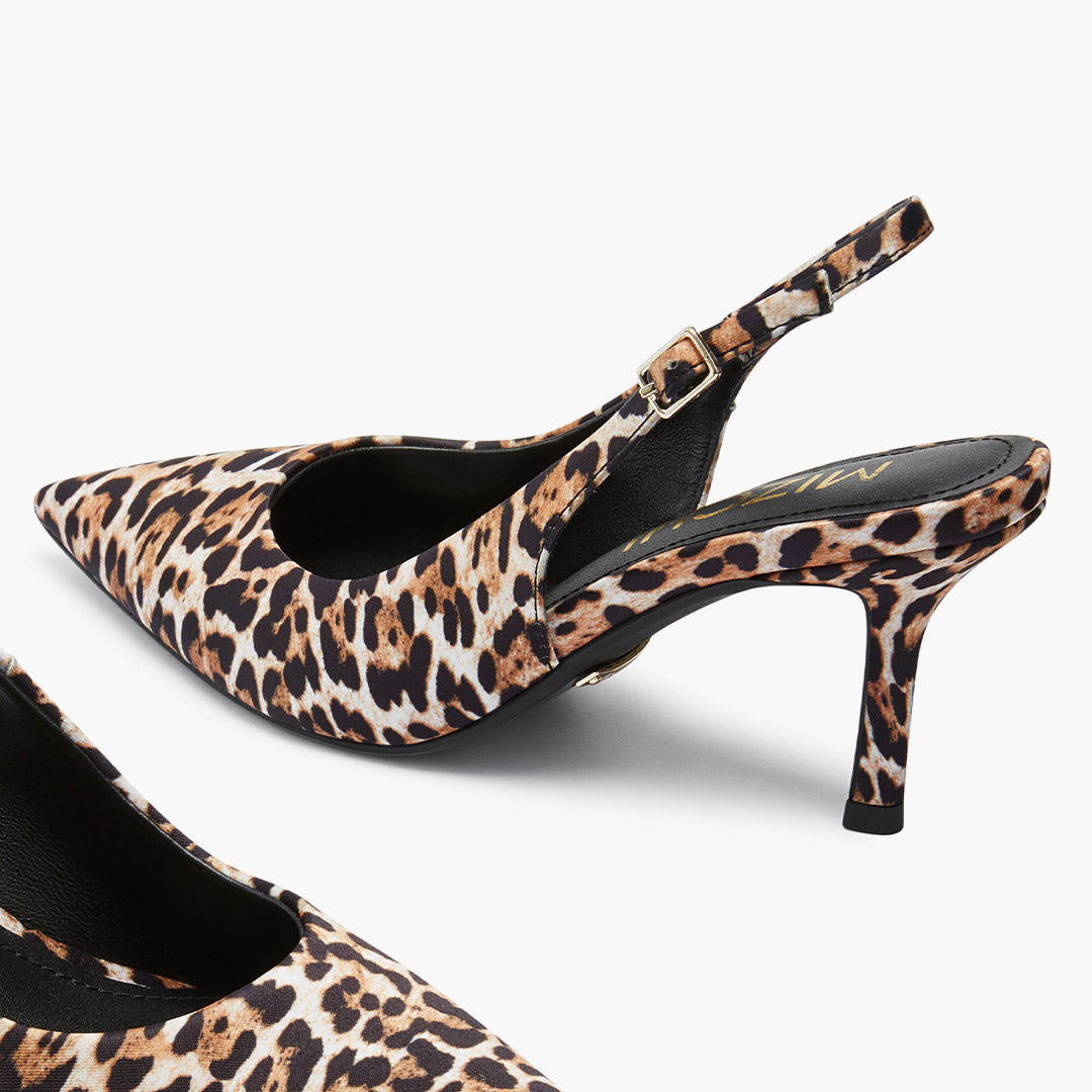 Lena 75 Leopard - Slingback Pumps