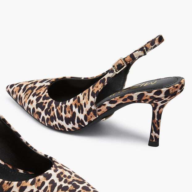 Lena 75 Leopard - Slingback Pumps