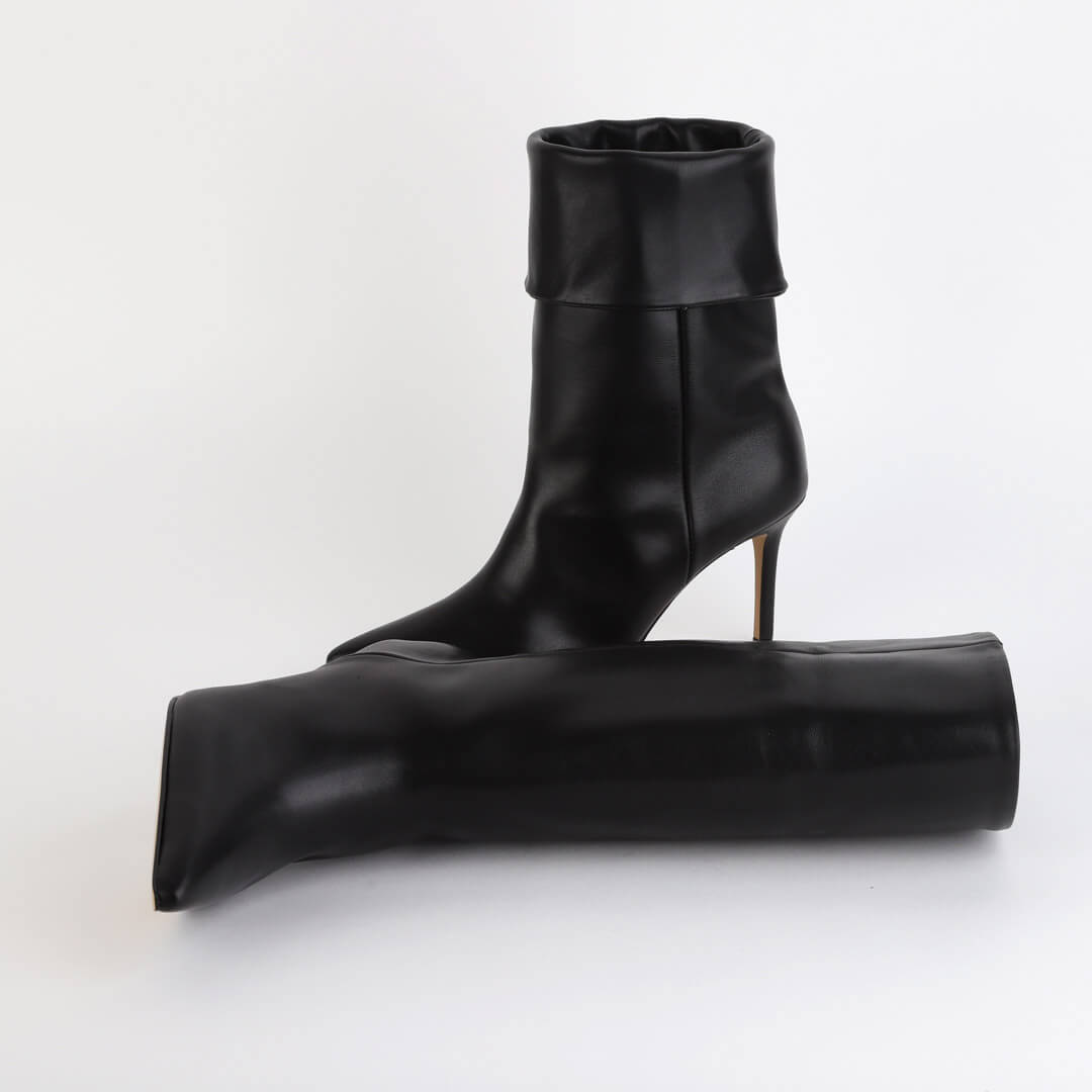 LUA BLACK - foldable half boots